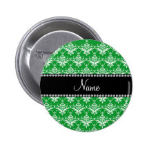 Damasco blanco verde conocido personalizado pin