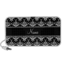 Damasco blanco y negro conocido personalizado PC altavoces