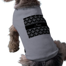 Damasco blanco y negro conocido personalizado camisetas de perrito