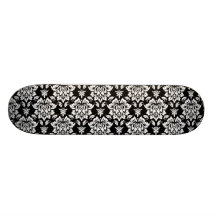 Damasco blanco y negro patines personalizados