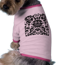 Damasco blanco y negro ropa perro