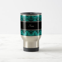 Damasco conocido personalizado de la turquesa tazas