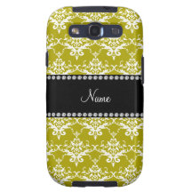 Damasco conocido personalizado del amarillo del or galaxy SIII carcasa