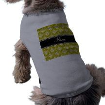 Damasco conocido personalizado del amarillo del or camisas de perritos