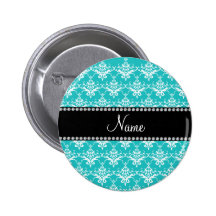 Damasco conocido personalizado del blanco de la tu pins