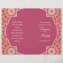 Damasco de AnnaLiese - programa formal del boda Tarjetas Informativas
