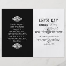 Damasco de AnnaLiese - programa formal del boda Tarjeta Publicitaria