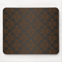 Damasco de bronce negro y anaranjado alfombrilla de raton