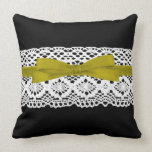 damasco de la cinta del amarillo del efecto del co almohadas