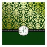 Damasco de la flora del peridot de PixDezines/fond invitaciones