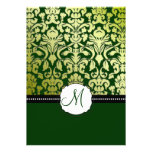 Damasco de la flora del peridot de PixDezines/fond invitaciones