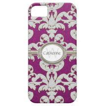 Damasco de la hoja floral de la chispa de Iphone 5 iPhone 5 Case-Mate Carcasa