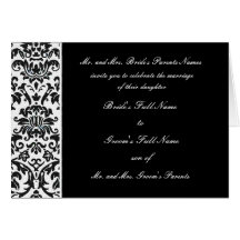 Damasco de la invitación del boda - felicitación