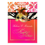 Damasco de PixDezines Tanza/16/zebra dulce Invitacion Personalizada