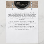 Damasco del beige de los cubiertos del abastecimie flyer personalizado