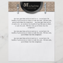 Damasco del beige de los cubiertos del abastecimie flyer personalizado