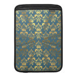 Damasco del color oro en gris/azul funda para macbook air