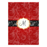 Damasco del penacho del color/del vintage de PixDe invitaciones