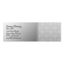 Damasco elegante Businesscard retro flaco Tarjetas De Visita