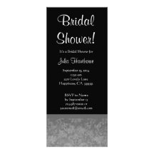 Damasco elegante de los gris plateados nupciales d comunicados personalizados