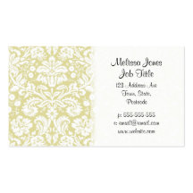 Damasco floral de lujo del oro plantillas de tarjetas personales