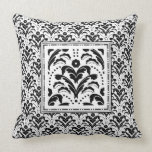 Damasco floral del período del art déco de los año cojines