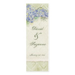 Damasco floral del remolino del Hydrangea azul del Plantilla De Tarjeta Personal