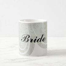 damasco floral verde adornado tazas