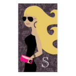 Damasco más lleno rubio del fashionista de 311 avi tarjetas de visita