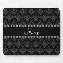 Damasco negro conocido personalizado alfombrillas de raton