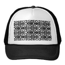 Damasco negro gorros  