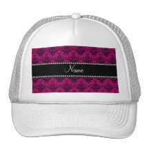 Damasco negro rosado magenta conocido personalizad gorro de camionero