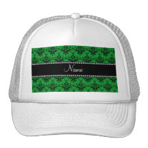 Damasco negro verde conocido personalizado gorras de camionero