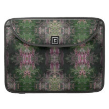 Damasco negro verde púrpura fundas para macbooks 