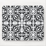 DAMASCO - negro y blanco Alfombrillas De Raton
