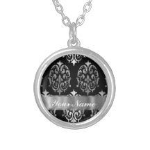 Damasco negro y de plata joyería