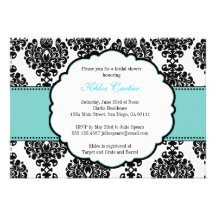 Damasco nupcial azul de las invitaciones de la duc comunicados
