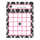Damasco programable del negro de las rosas fuertes tarjetas postales