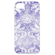 Damasco púrpura azul del vintage de la CROMATOGRAF iPhone 5 Case-Mate Carcasa