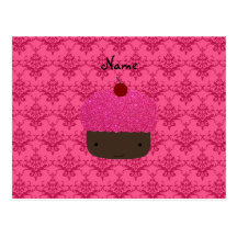 Damasco rosado conocido personalizado de la magdal tarjeta postal