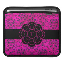 Damasco rosado de Hollywood del vintage con la flo Funda Para iPads