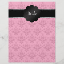 Damasco rosado de los regalos de la novia tarjetas publicitarias