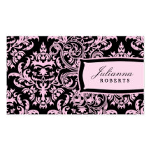 damasco rosado del regaliz 311-Julianna Tarjetas De Negocios