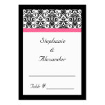Damasco rosado del Victorian y blanco fucsia Tarjetas De Visita