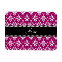 Damasco rosado magenta conocido personalizado imán flexible