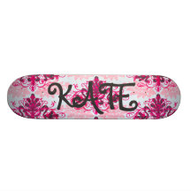 Damasco rosado patines personalizados