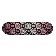 Damasco rosado y negro patinetas personalizadas