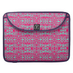 Damasco rosado y verde fundas macbook pro