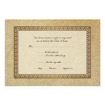 Damasco RSVP elegante formal floral del brocado de Invitaciones Personales