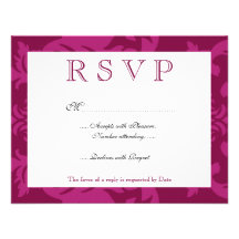 Damasco simple Borgoña RSVP Comunicado